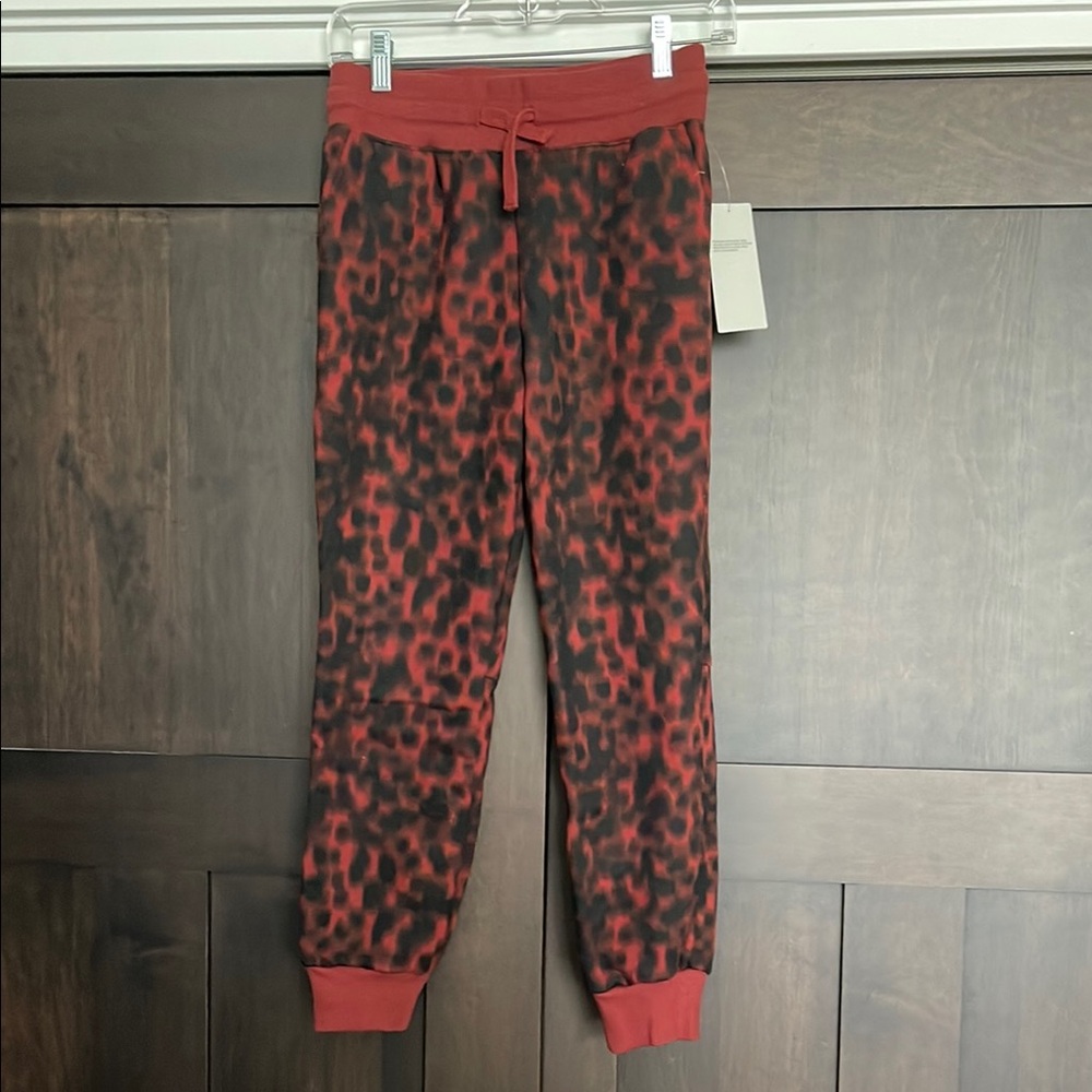 Zella Girl All Day Rust Madder Tortoise Print Joggers Sweatpants Large 10/12